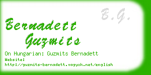 bernadett guzmits business card